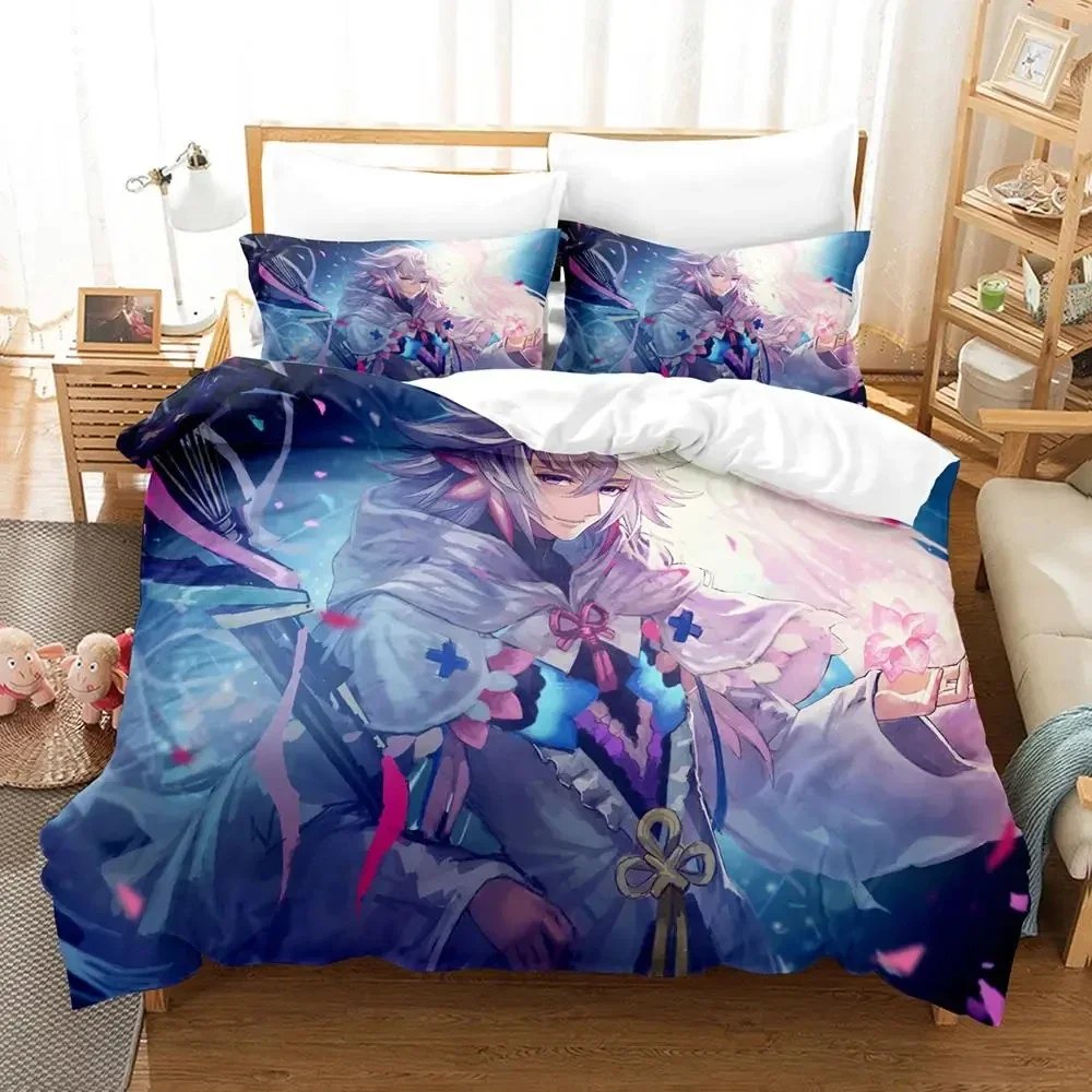 Anime Fate Grand Order Merlin Bedding Set Duvet Cover Bed Set Quilt Cover Pillowcase Comforter king Queen Size Boys Adult