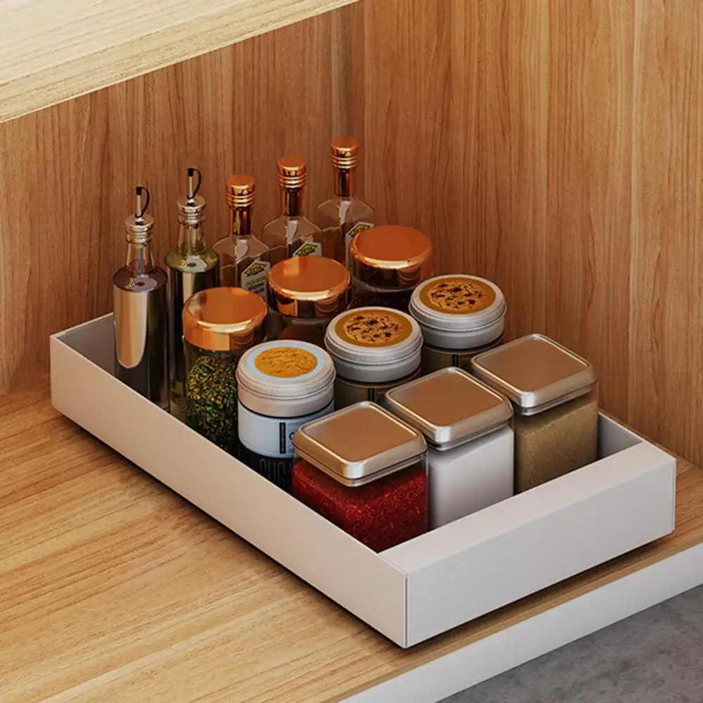 Kitchen Organization Tool Kitchen Drawer Heavy Duty Storage Drawer Organizer with Self-adhesive Stripe for Seasoning Spice Caddy