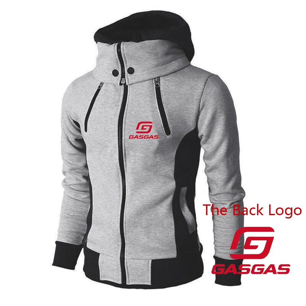 

2025 Spring Autumn Motorcycles GASGAS Factory Racing Print Lapel Collar Zipper Hoodies Mens Popular Slim Comfortable Jacket Coat