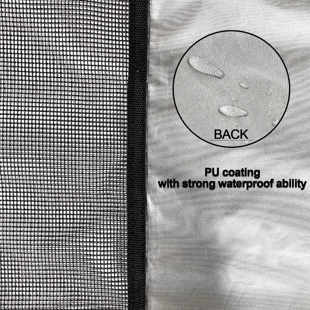 Water Proof Fabric Pet Playpen Top Cover Octagon Shape 24 Inch Fit Dog Fence Canopy Black Tone Breathable Mesh Cage Sun Shield