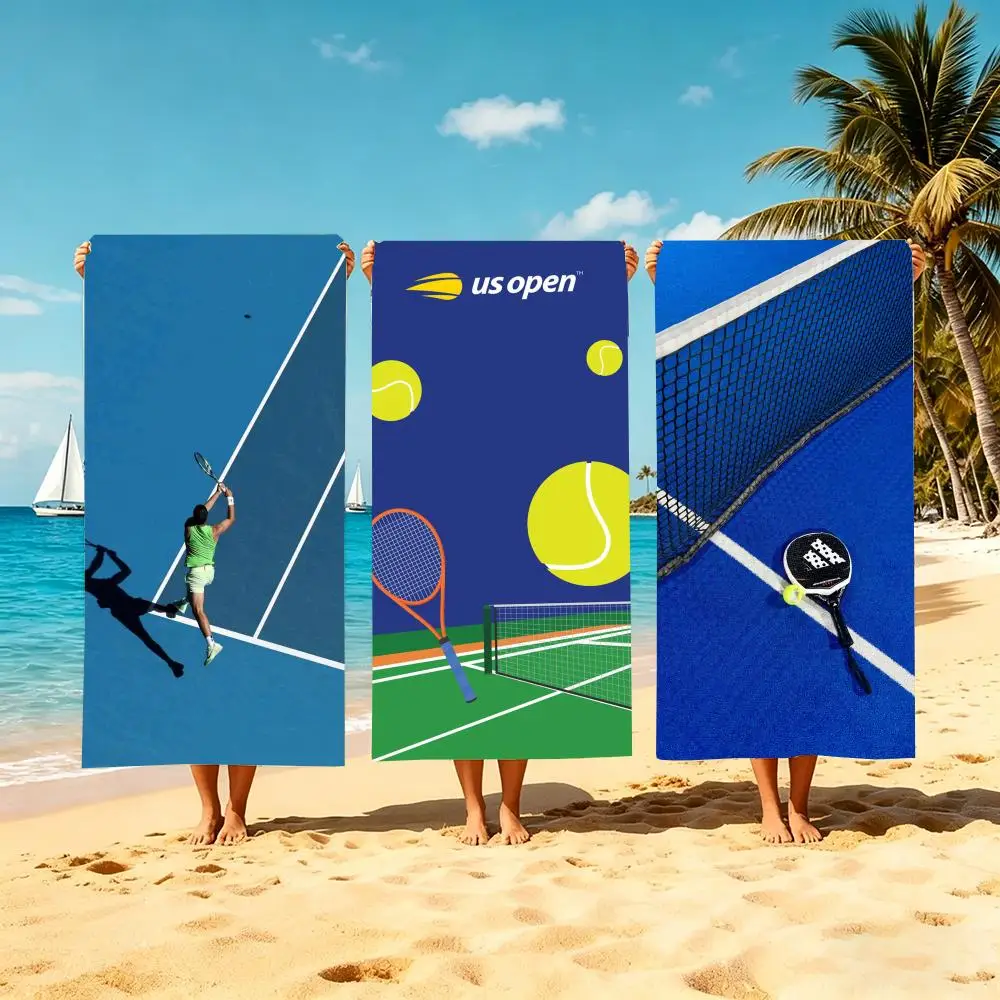 Tennis US Open Towel Microfiber beach towel, quick-dry, sand-free, ultra-fine fiber, super soft.