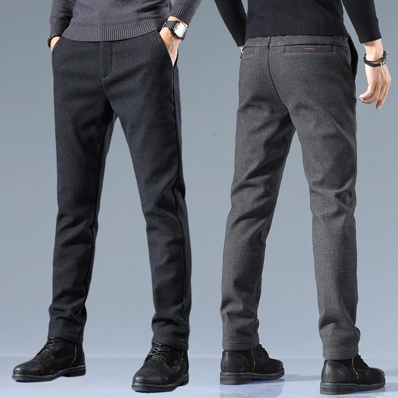 

Men's Casual Pants Spring Autumn New Business Classic Trousers Elastic Slim Straight Classic Korean Man Pants Brand Clothing