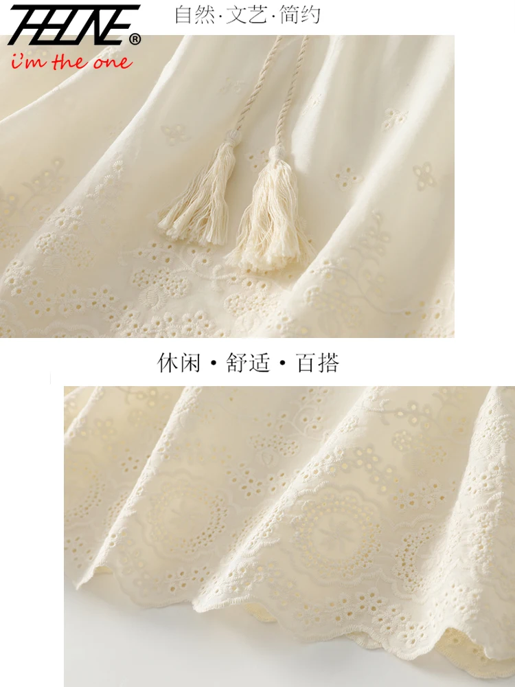 THHONE ฤดูร้อนแฟชั่นผู้หญิงเสื้อ 2025 เย็บปักถักร้อย Vintage Pullover แขนสั้นสบายๆเกาหลีเสื้อหลวมผู้หญิงเสื้อผ้า