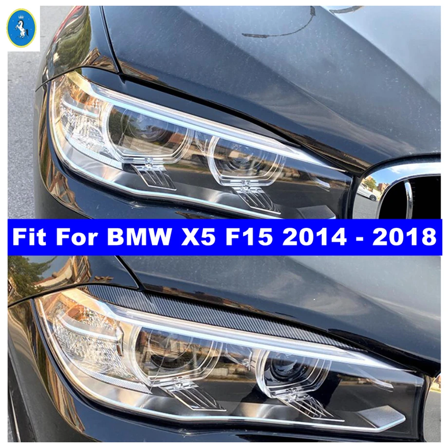 

Front Head Lights Lamps Headlight Eyelid Eyebrow Panel Cover Trim Fit For BMW X5 F15 2014 - 2018 Accessories Exterior Refit Kit