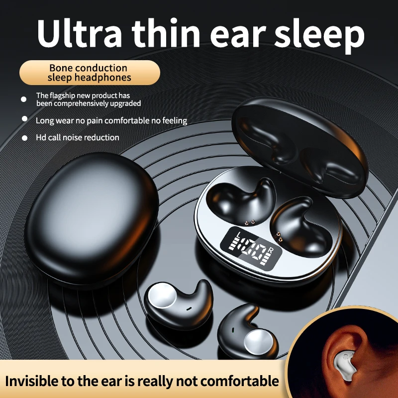 SM02 ultra-thin Mini sleep dedicated Bluetooth earphones TWS wireless mini sports running Headphones Low latency in ear Headset