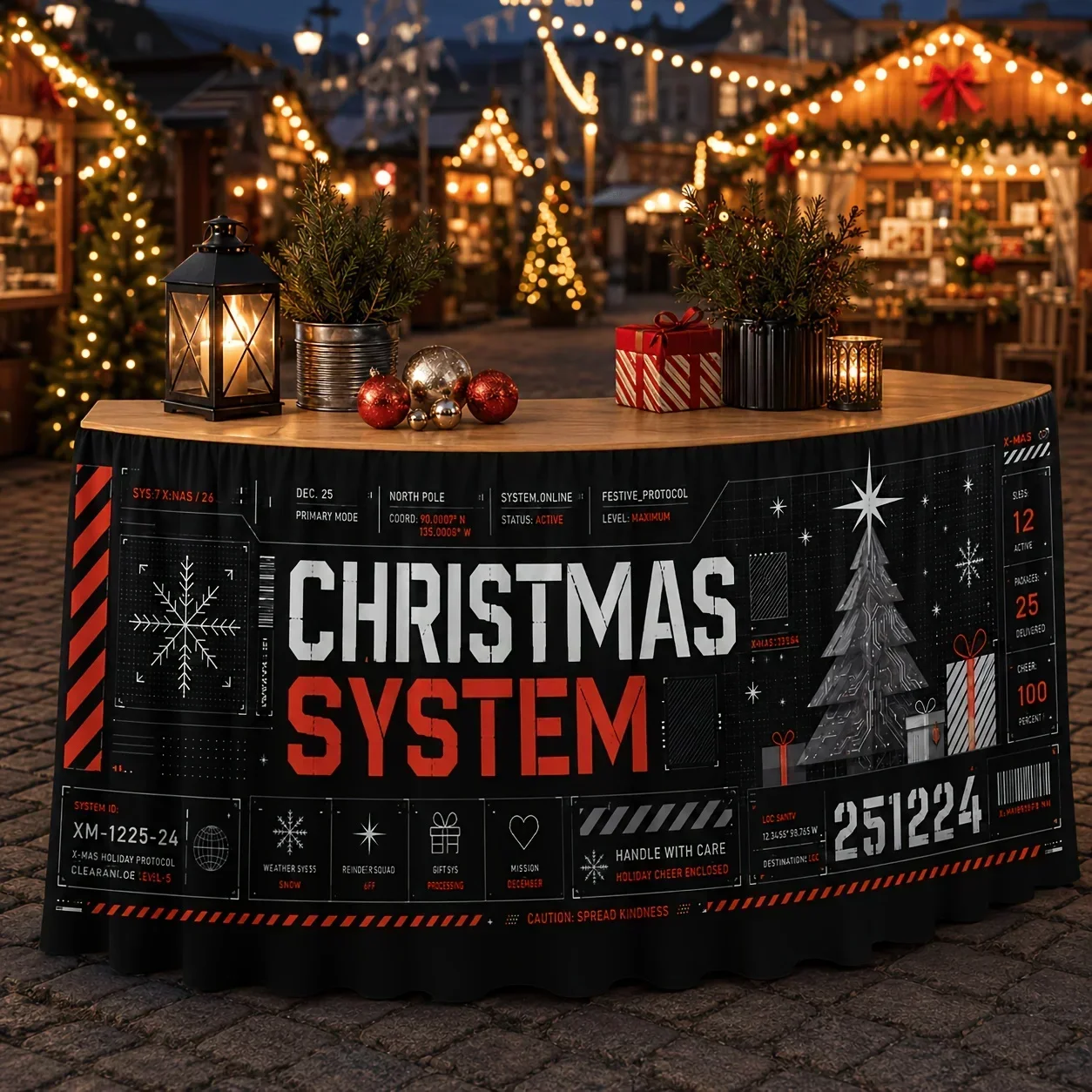 Suitable for Christmas holiday party table decoration, machine-made tablecloths, suitable for families and buffets