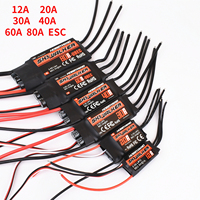 12A  20A 30A 40A  60A 80A ESC Speed Controller With UBEC For RC Airplanes Helicopter Compatible Hobbywing Skywalker