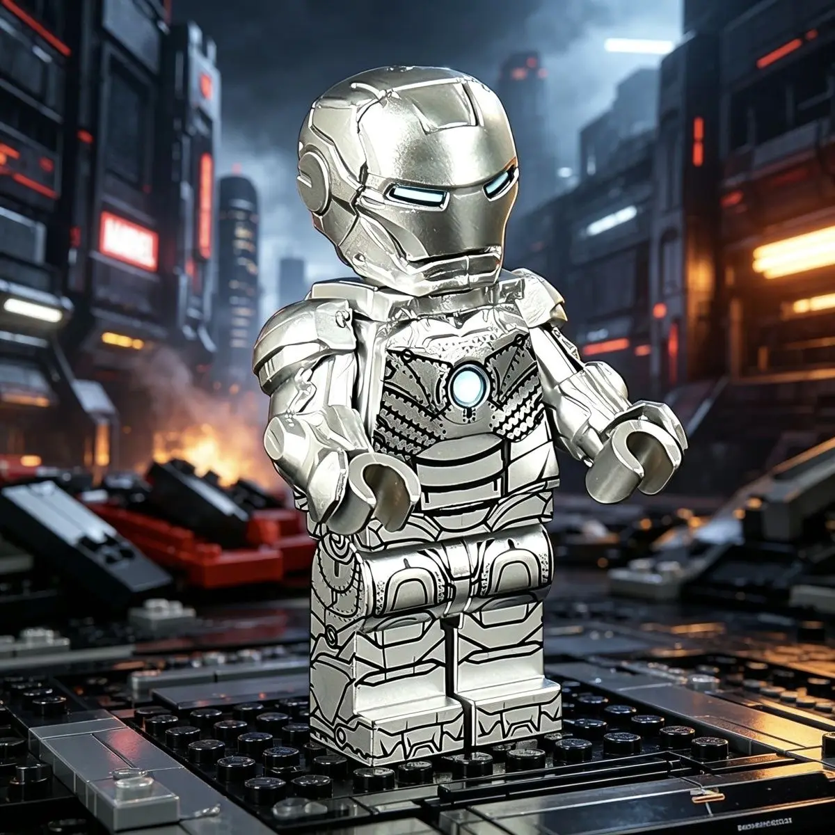 

The Avengers movie Figure Iron Man Perimeter Magnetic attraction Assembling building blocks decoration ornaments kids gift toys