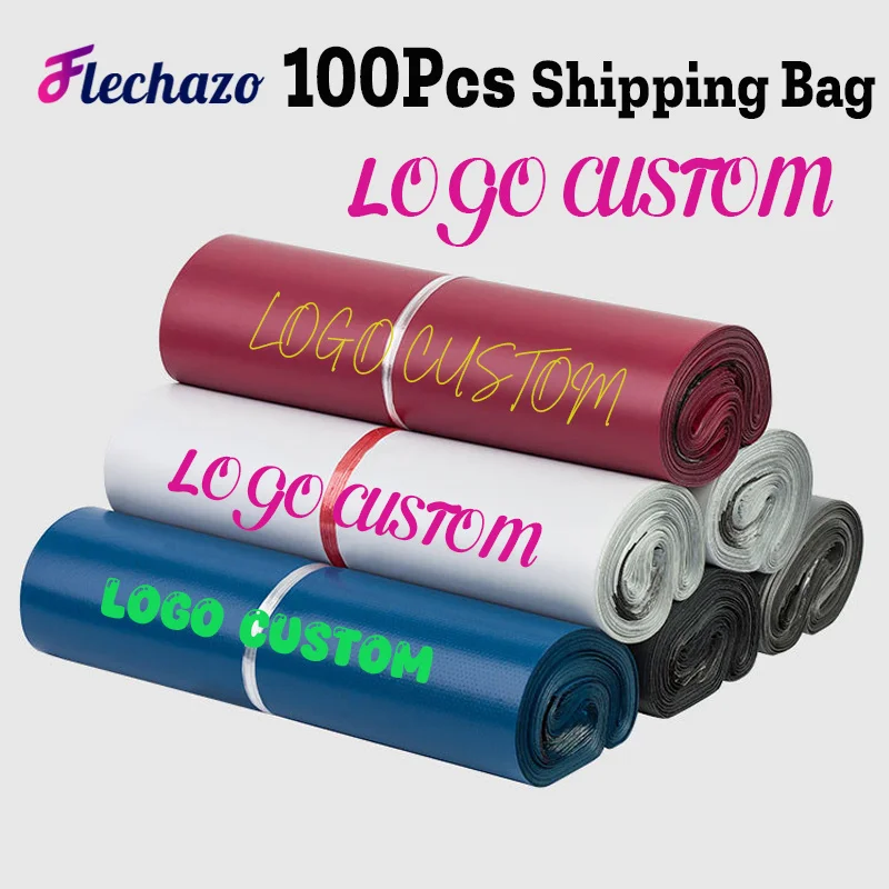 Poly Mailers Bag 100Pack Self-Seal Shipping Bags Personalized Logo Packaging Envelopes Bags For Small Business Boutique Clothing