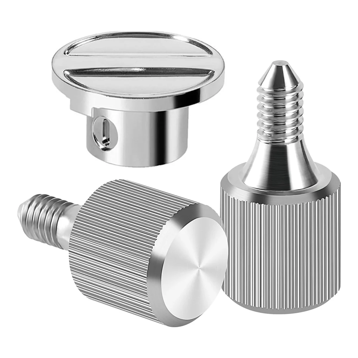 

For Kitchenaid Stand Mixer Attachment Knob Thumb Screws & Cap Hub, Premium Stainless Steel, for Stable & Safe