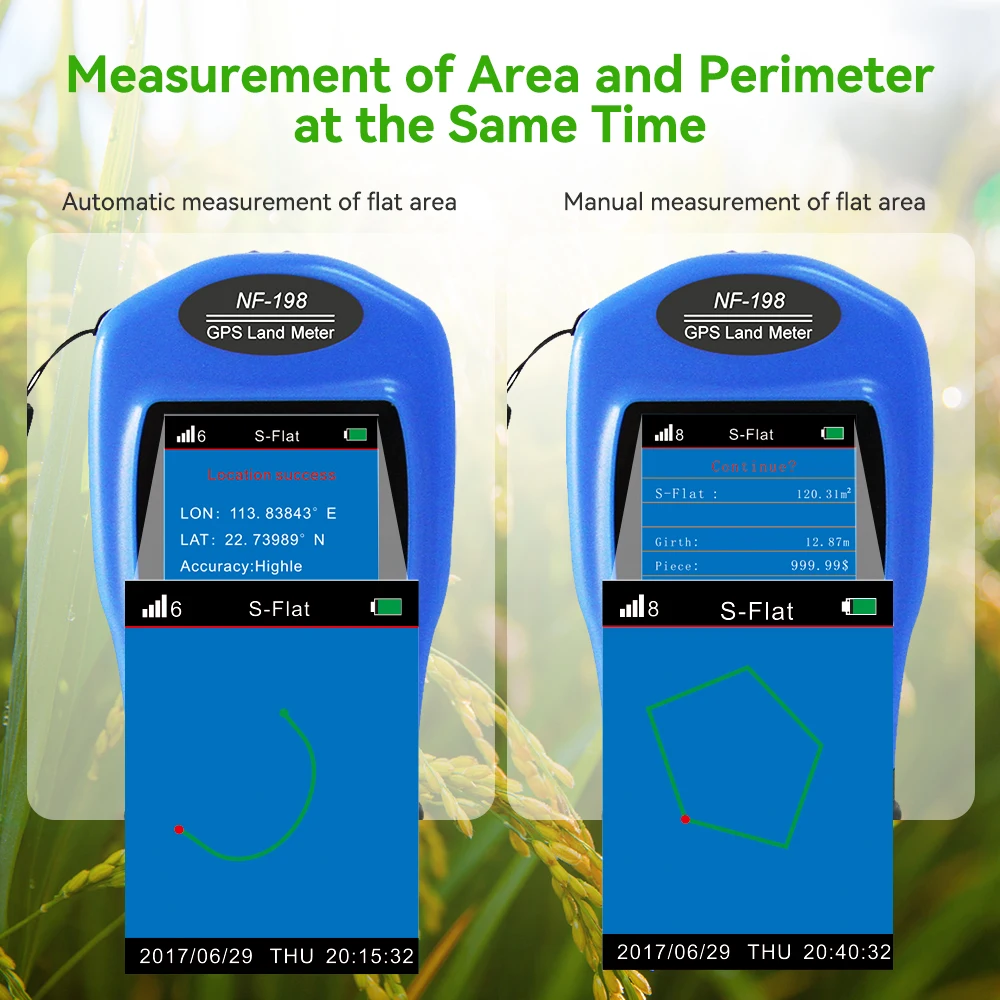 Imagem -06 - Noyafa-gps Land Meter com Display Lcd Land Survey Equipment Land Mapping Machine Distância Area Measurement Tool Nf198