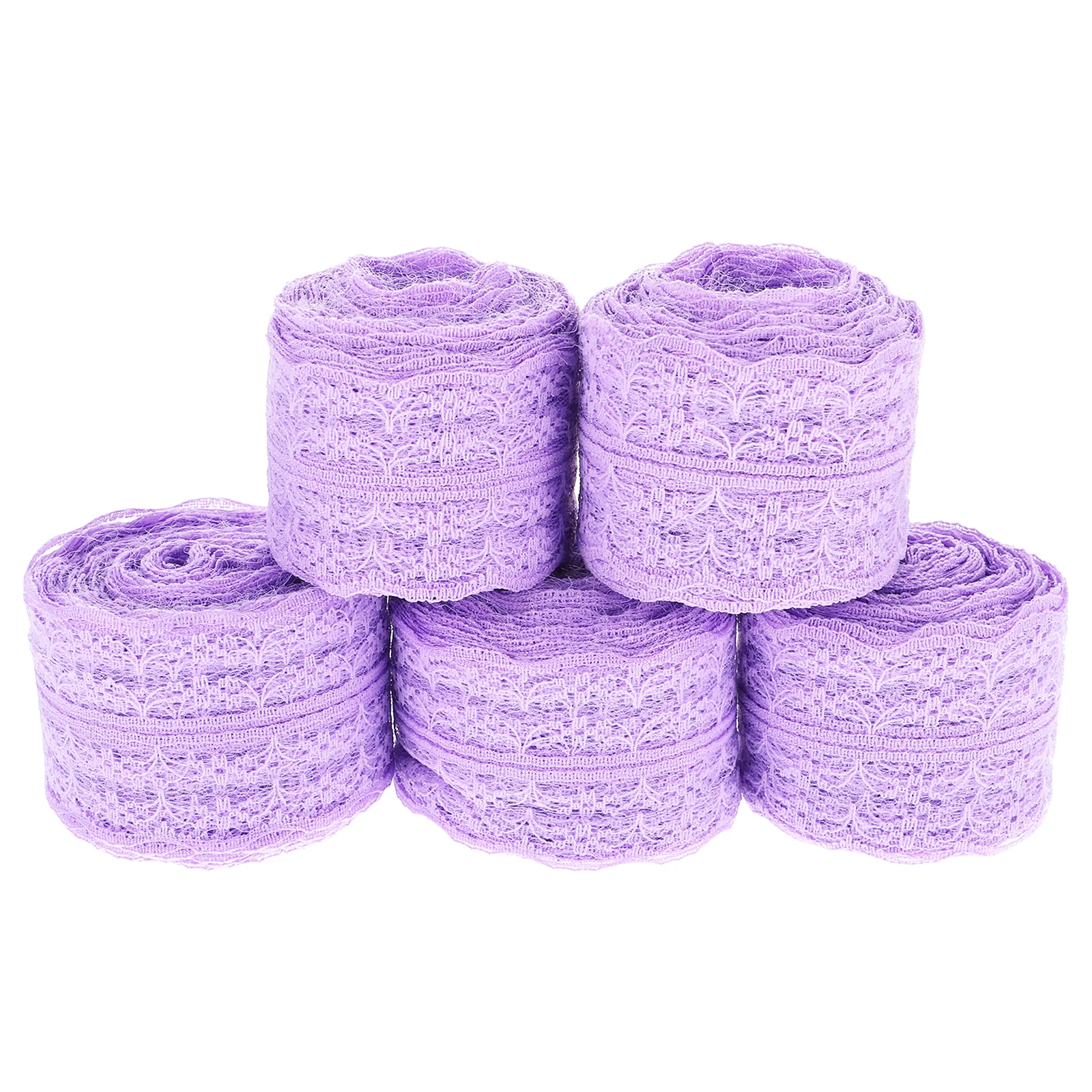 

Lace Decorative Ribbon 5 Rolls Crochet Trim Gift Wrapping Christmas Wedding Party Supplies Polyester SilkReusable Safe Gentle