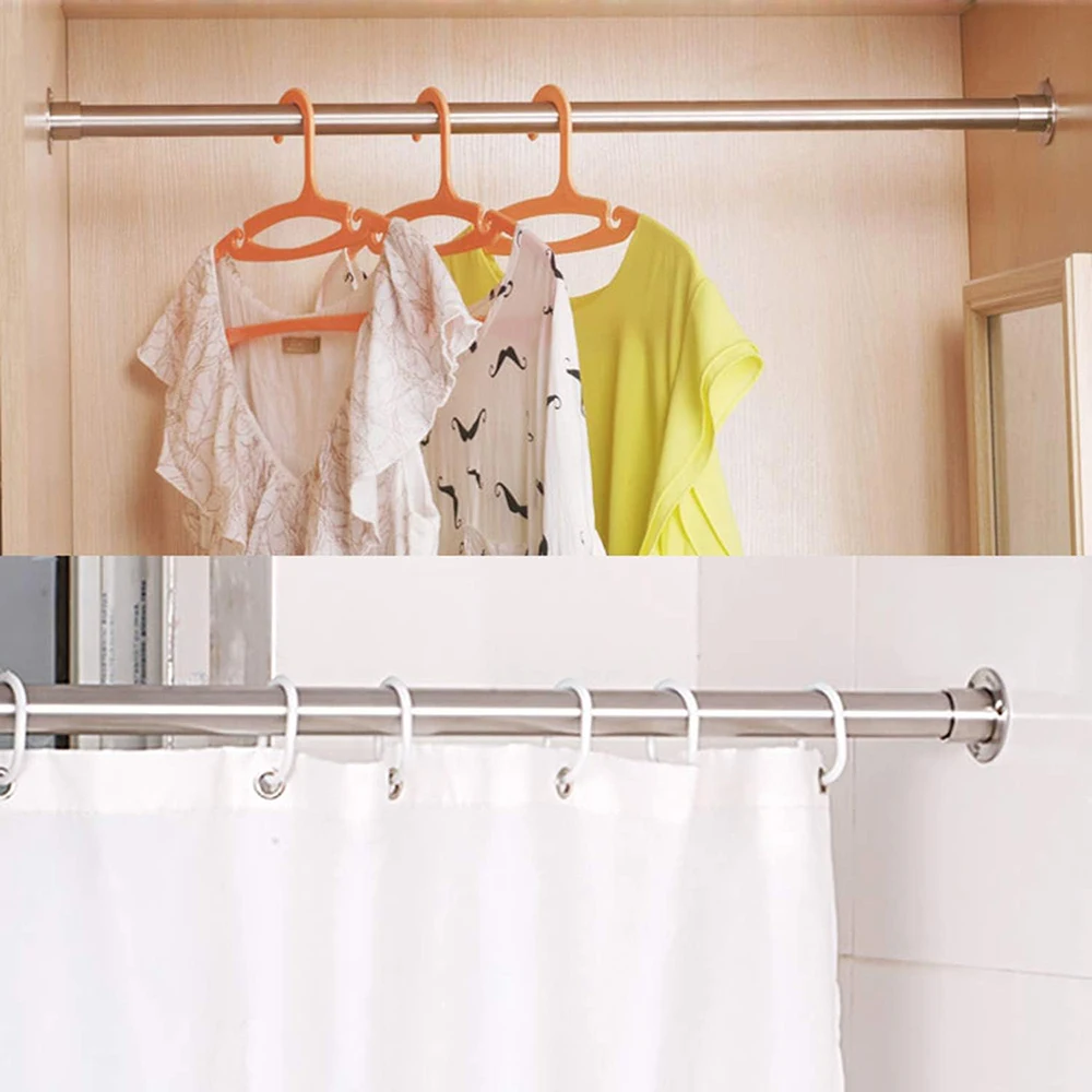2Pcs Stainless Steel Closet Rod Flange, Fits 1.5 Inch / 38mm Pipe, Durable Tube Bracket for Wardrobe Rod, Easy Installation