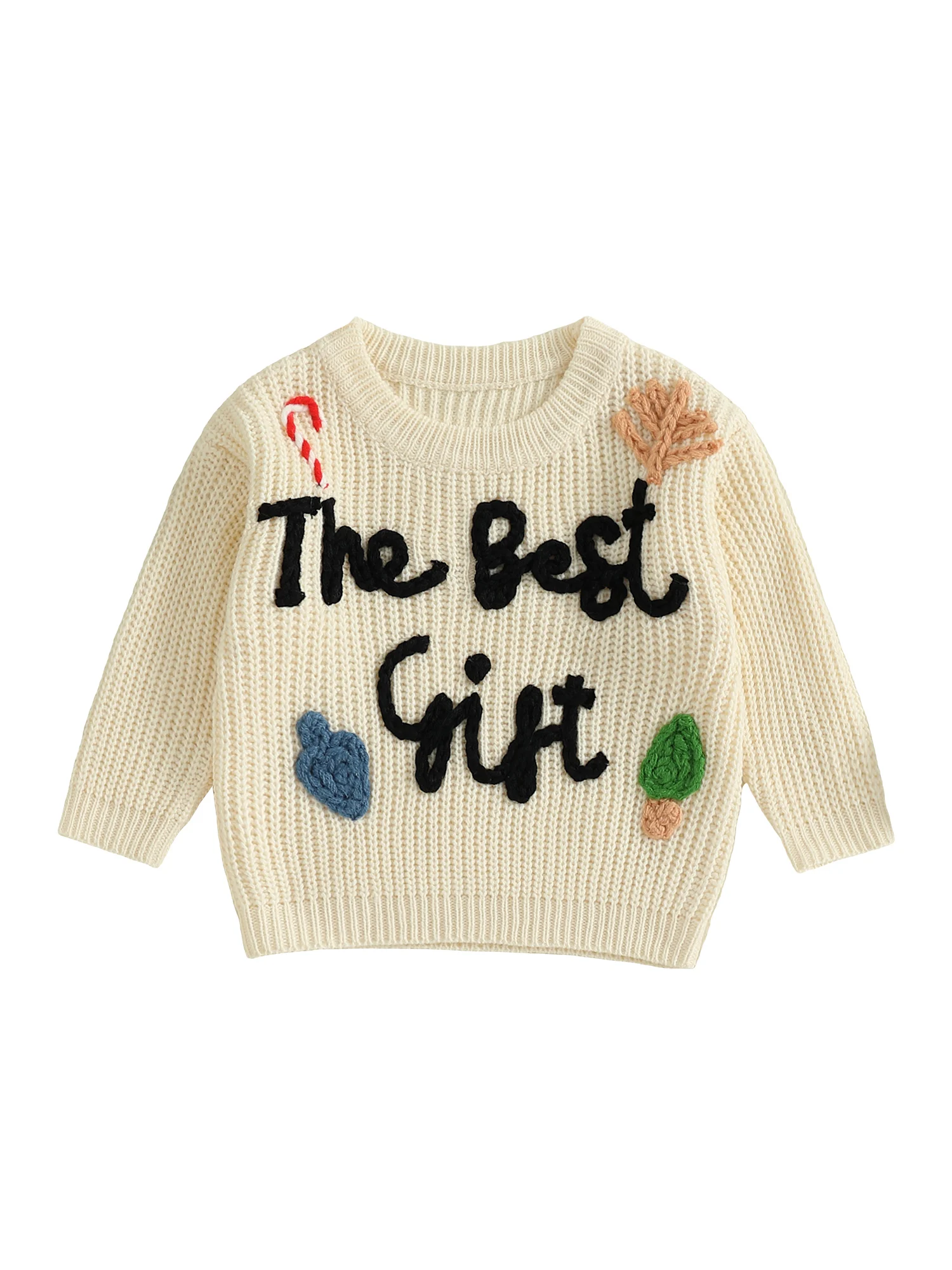 

Вязаный свитер унисекс с оленями и снежинками для малышей, рождественский пуловер с лосем, рождественский джемпер, детская зимняя теплая одежда, наряд