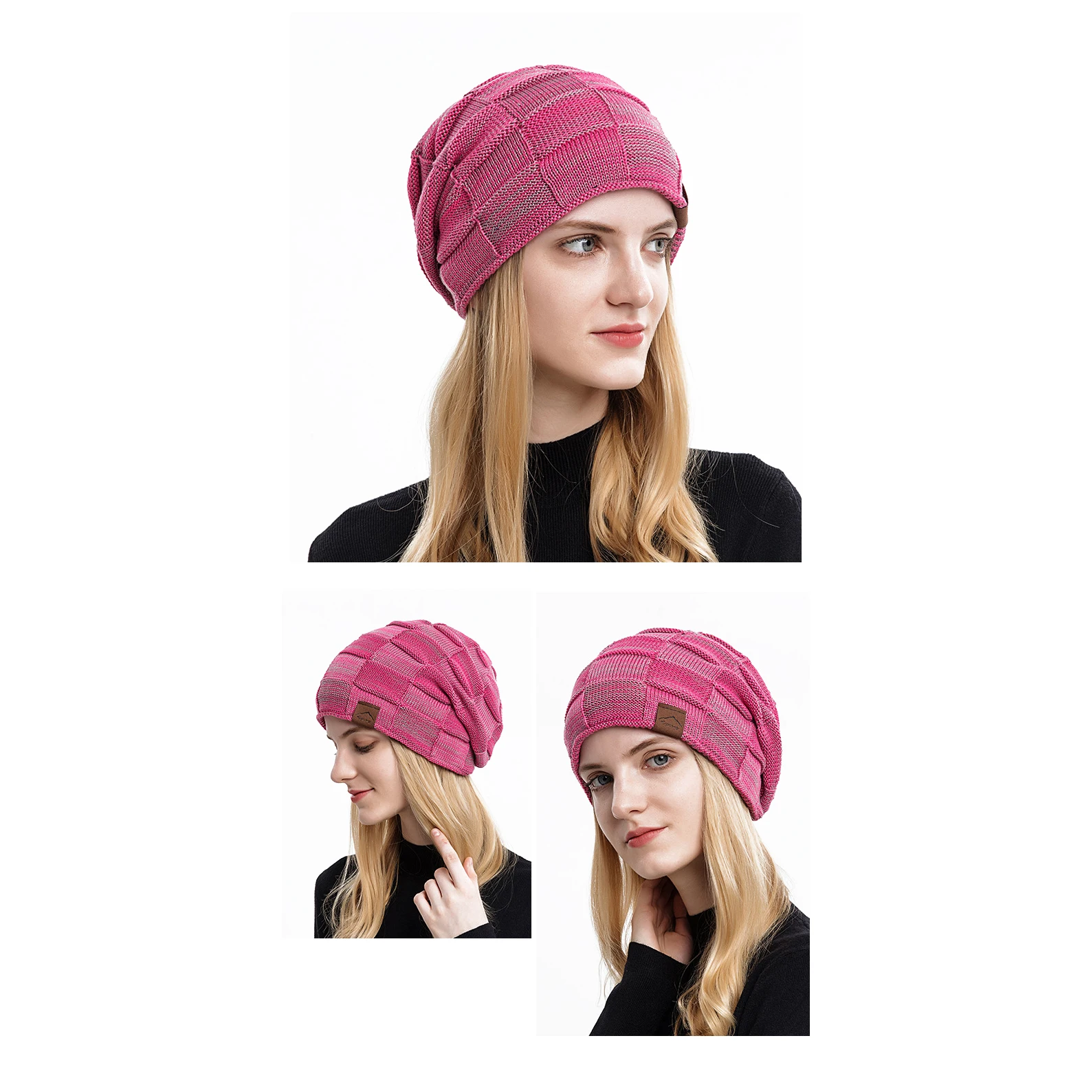 Vielseitige Strickmütze aus Plüsch in verschiedenen Farben für Herbst und Winter mit warmer und modischer Pullovermütze, europäischer und amerikanischer Winterh – Detail 17
