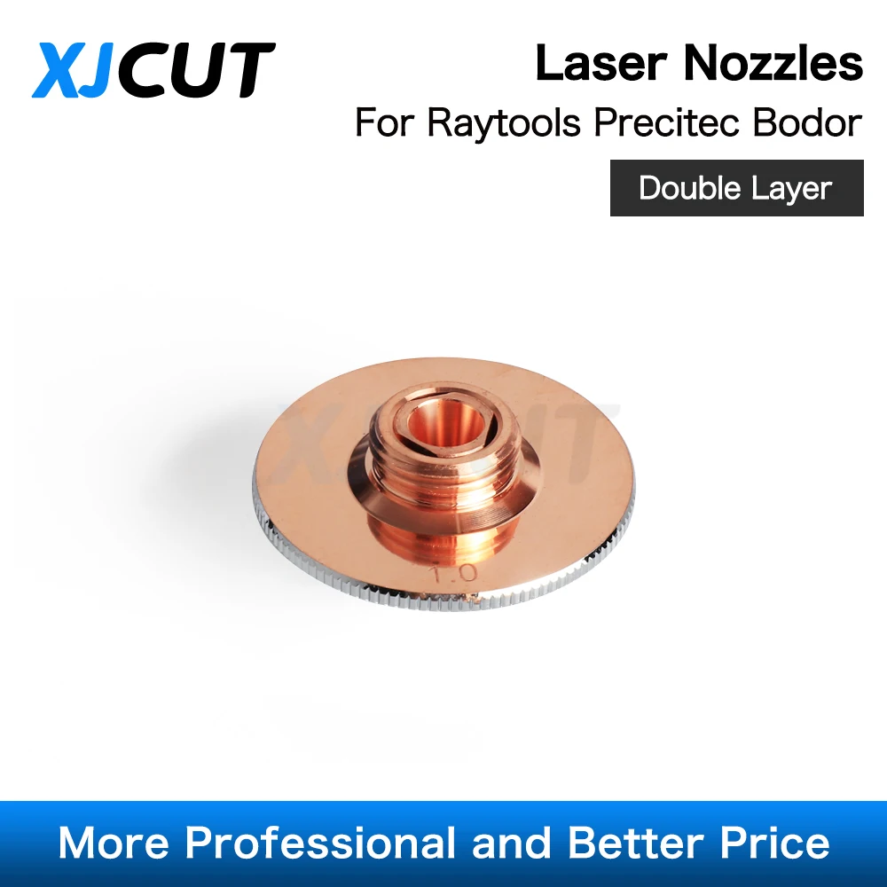 XJCUT Laser Nozzle D28/D32mm Single/Double layer nozzle Caliber 0.8-5.0mm For Raytools WSX Bodor Precitec Co2 Laser Cutting Head