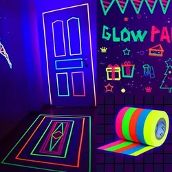 6pcs/set Gaffer Fluorescent Tape Self Adhesive Sticker Reactive Black Light Reactive Photography Home Decor DIY Crafts