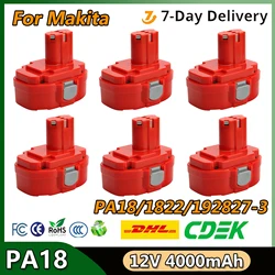 Batería recargable para Makita PA18 Ni-MH 18V 4000mAh con PA18 1822 1823 1834 1835 192827 -3 192829 -9 193159 -1 193140 -2 herramientas