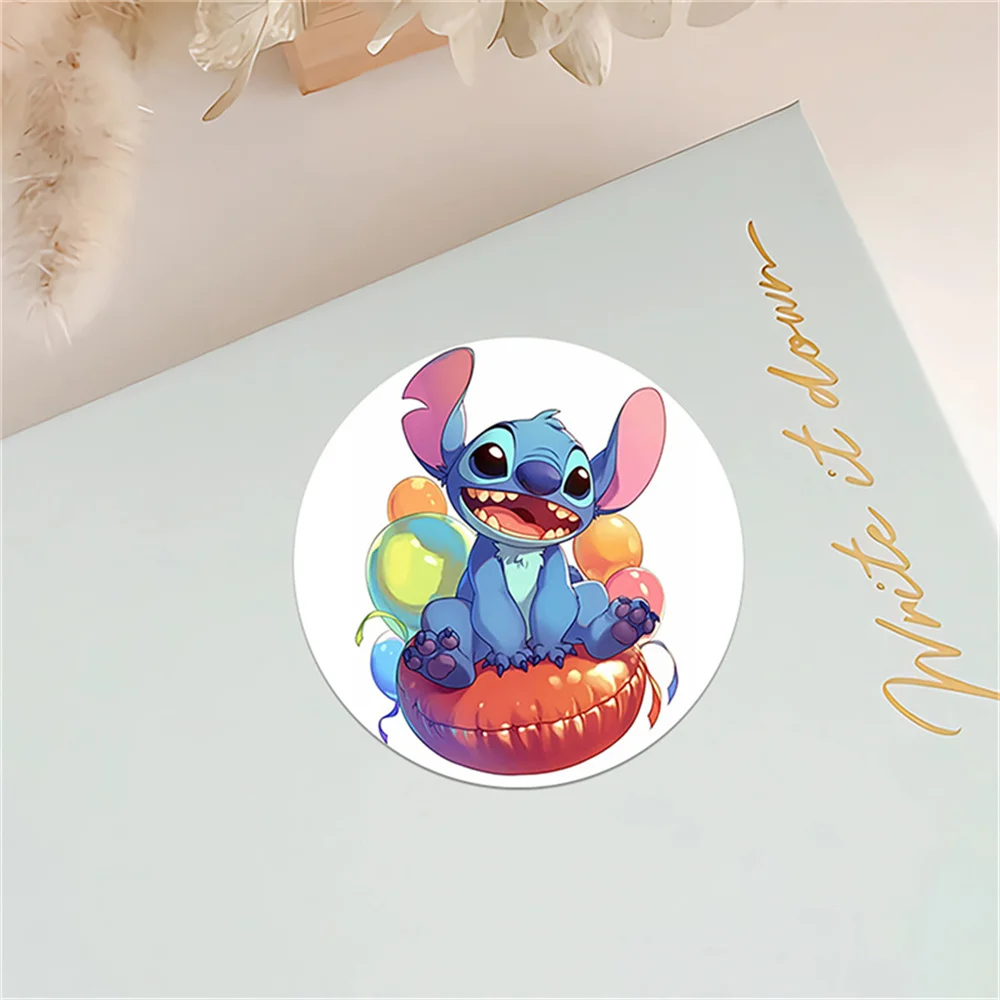 500 枚/ロール ディズニー ステッチ かわいい DIY ステッカー シールラベル スクラップブッキング 電話装飾 ジャーナリング リワードステッカー