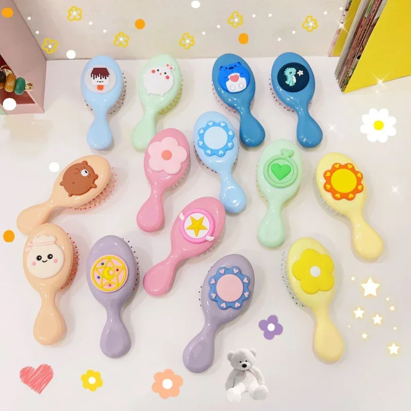 Cute Cartoon Children Air Cushion Comb Scalp Massgae Hair Brush Girls Portable Traveling Hair Brush Wide Tooth Anti-static Comb