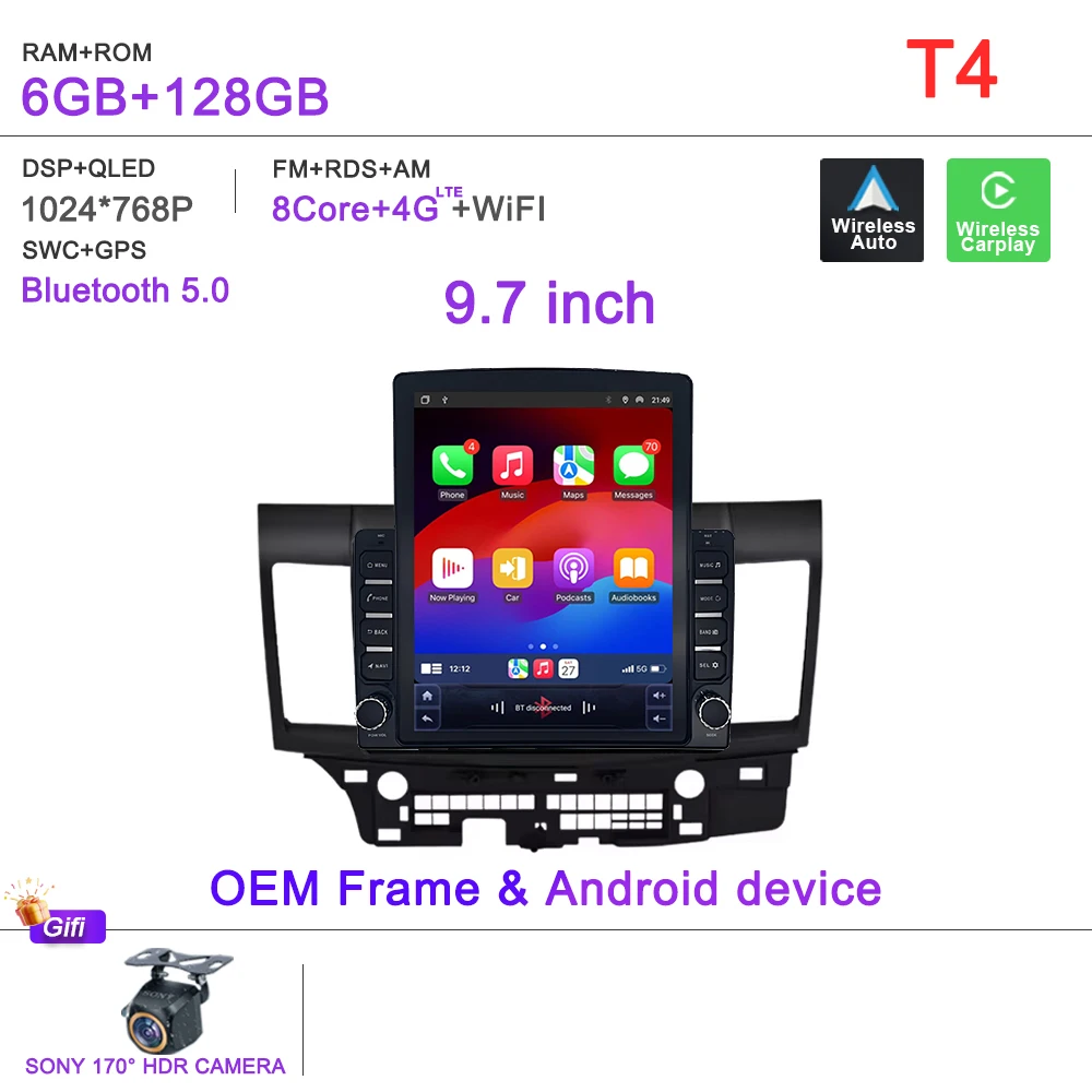 Android 15 Auto Voor Mitsubishi Lancer 10 CY 2007-2017 GPS Navigatie High-performance CPU Dvd-speler auto Stereo Head Unit Wifi