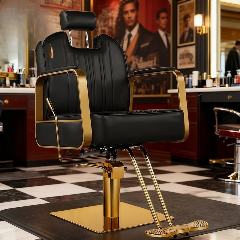 Barber shop chair, special barber chair for hair salon, hair salon chair, hair cutting  rotatable lifting stainless steel armres
