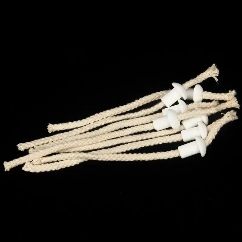7each Alcohol wick cotton 5x15cm/21cm+porcelain wick cotton lamp oil wick burner alcohol wick rope cotton wick DIY physical mate