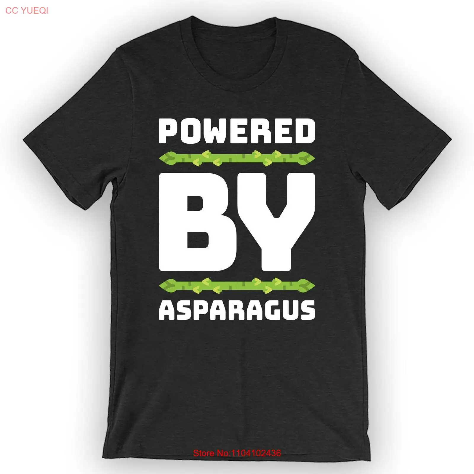 Unisex Powered By Asparagus T-Shirt Asparagus Lover Gift