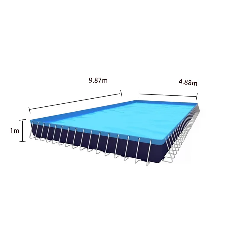 9.87m Extra-Large Outdoor Frame Pool for Water Parks Swimming Lessons and Family Water Fun
