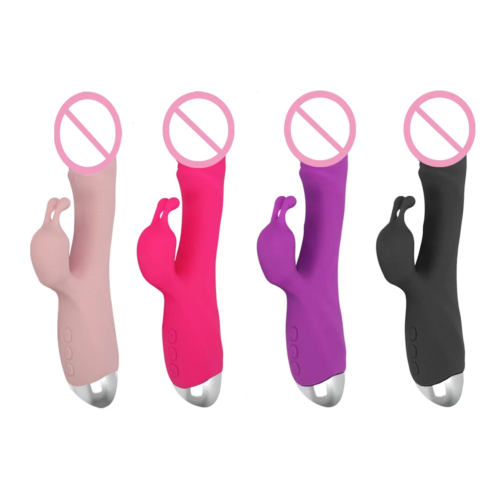 Powerful Silicone Vibrator Dildo Dual Vibrating G-spot Clitoral Stimulator Masturbator Vagina Massager Adult Female Sex Toys 18+