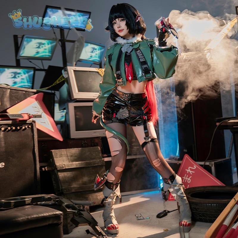 Jane Doe-Juego de Cosplay Zenless Zone Zero, disfraz Sexy de ratón para chica, riñonera con cola, calcetines, guantes, conjunto de accesorios, conjunto de fiesta de Carnaval