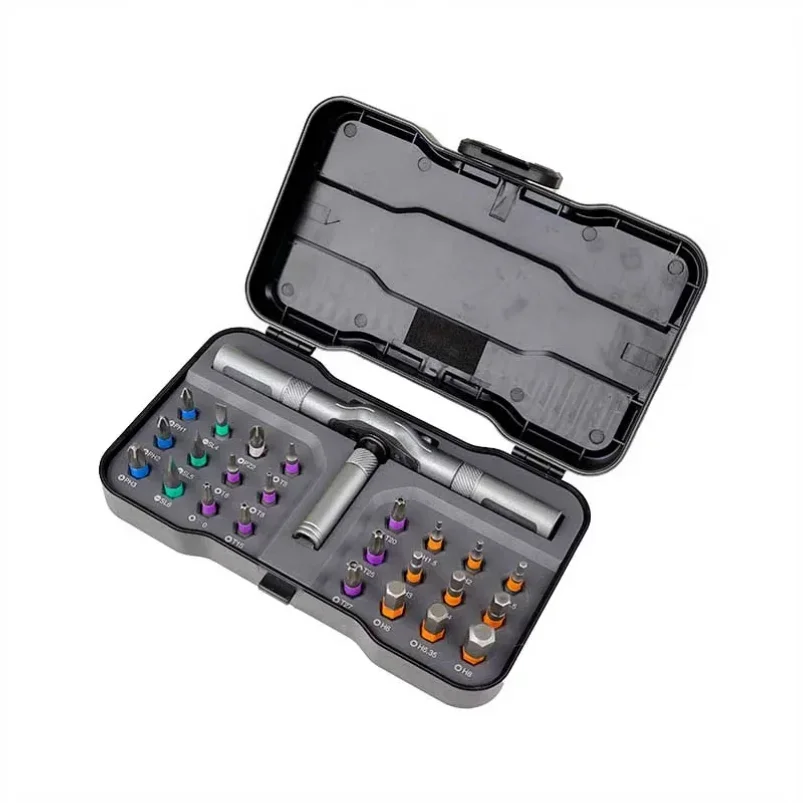 24-in-1 Multifunktions-Ratschenschraubendreher-Set Mini-Reparaturwerkzeug-Kit mit Mehrfach-Magnetbits für PC, Schreibtisch, Haushalt usw.