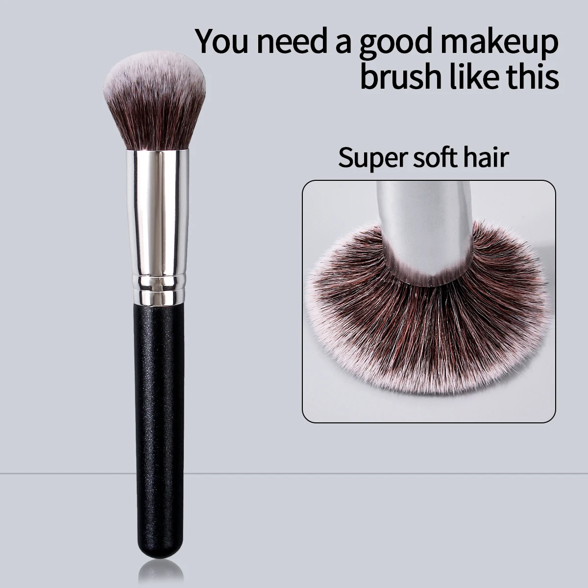 1-teiliger weicher Rougepinsel mit Holzgriff, Konturierpinsel, Mehrzweck-Gesichts-Make-up-Pinsel für Anfänger, langlebiges Make-up-Werkzeug