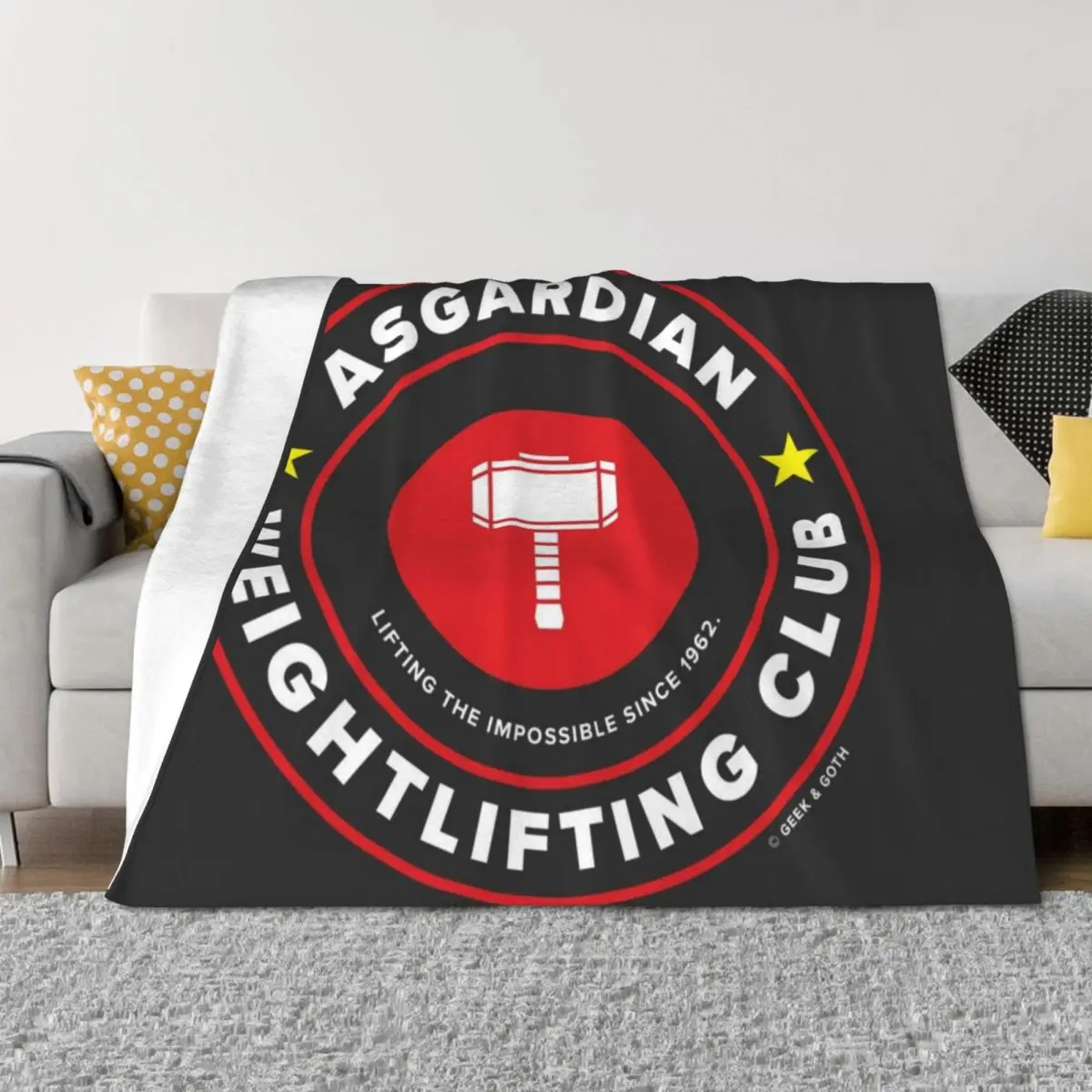 

Asgardian Weightlifting Club Throw Blanket funny gift Quilt Decoratives Winter beds Blankets