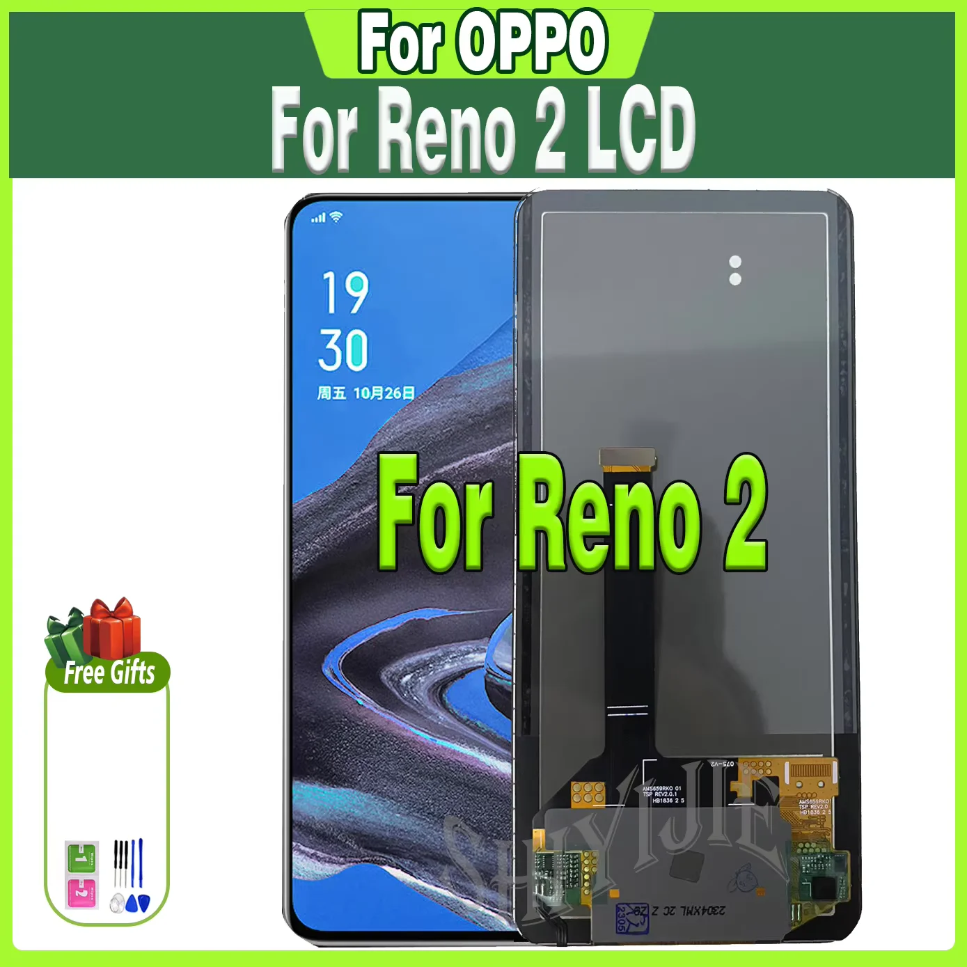 AAA quality For Oppo Reno 2 LCD PCKM70 PCKT00 PCKM00 Display Touch For Oppo Reno2 Screen Replace Digitizer Assembly