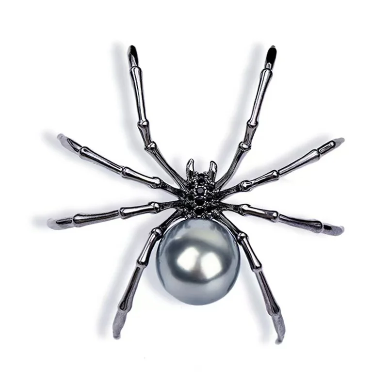 2025 New Fashionable Black Spider Earrings Exaggerated Personalized Black Accessories Halloween Men's and Women's Alloy Earring view 2