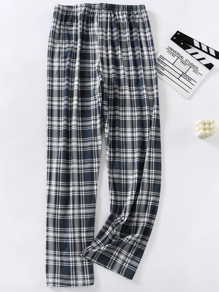 Extra Large Size Stylish Pajama Pants for Men, Spring and Autumn, Plus Size, Oversized, Casual Long Pants, Thin Style, Home Wear Pants, image 26