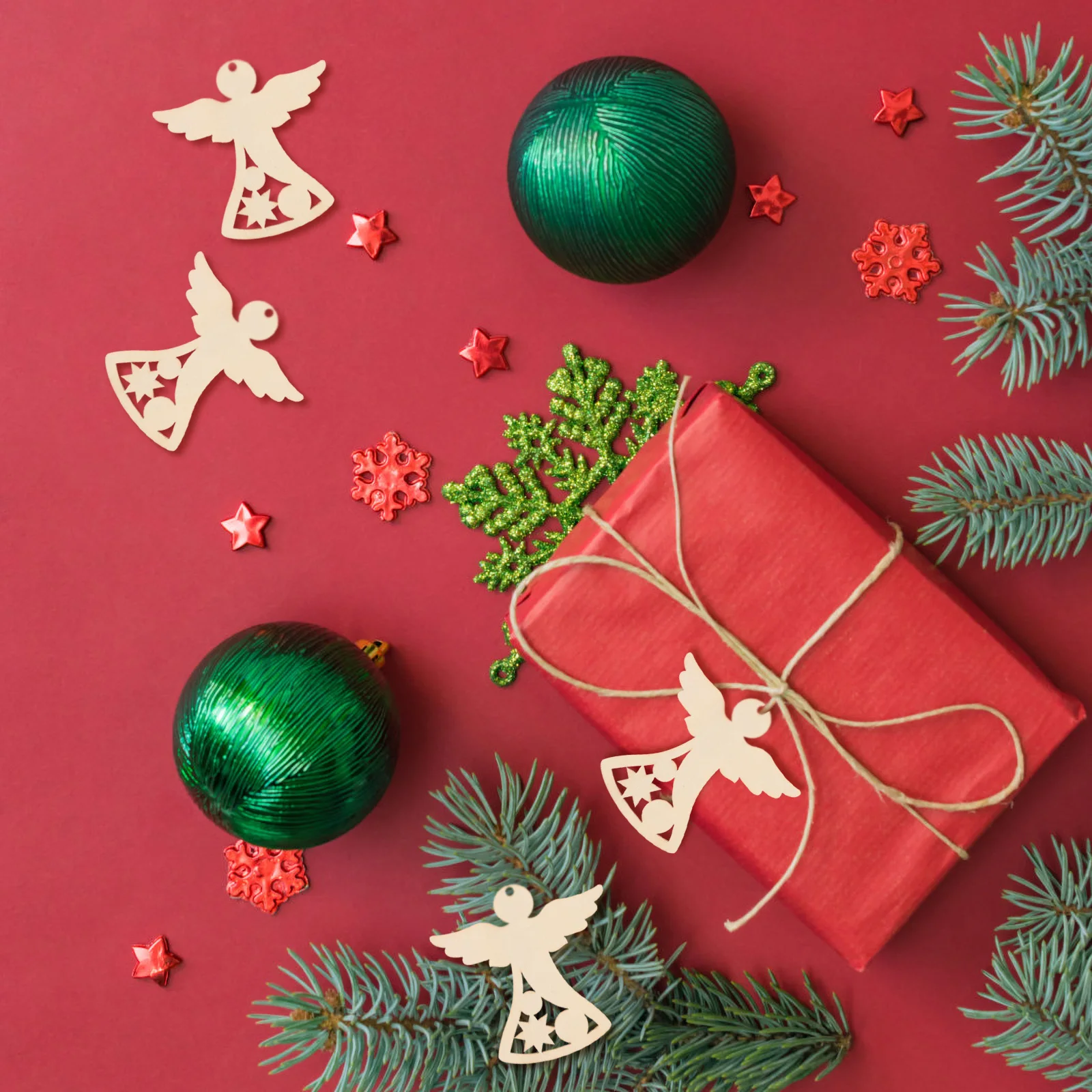 

30Pcs Wooden Shapes for Crafts Angel Slices DIY Graffiti Chip Safe Durable Fun for Unfinished Wood Angel Wooden Slices