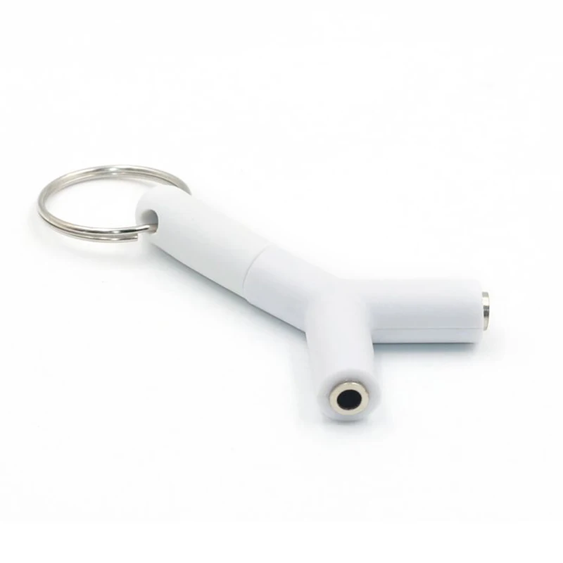 1 unidad de conector doble de Audio de un punto y dos, línea de Audio práctica de 3,5mm para reproductor de teléfono inteligente, Cable auxiliar, adaptador de auriculares divisor