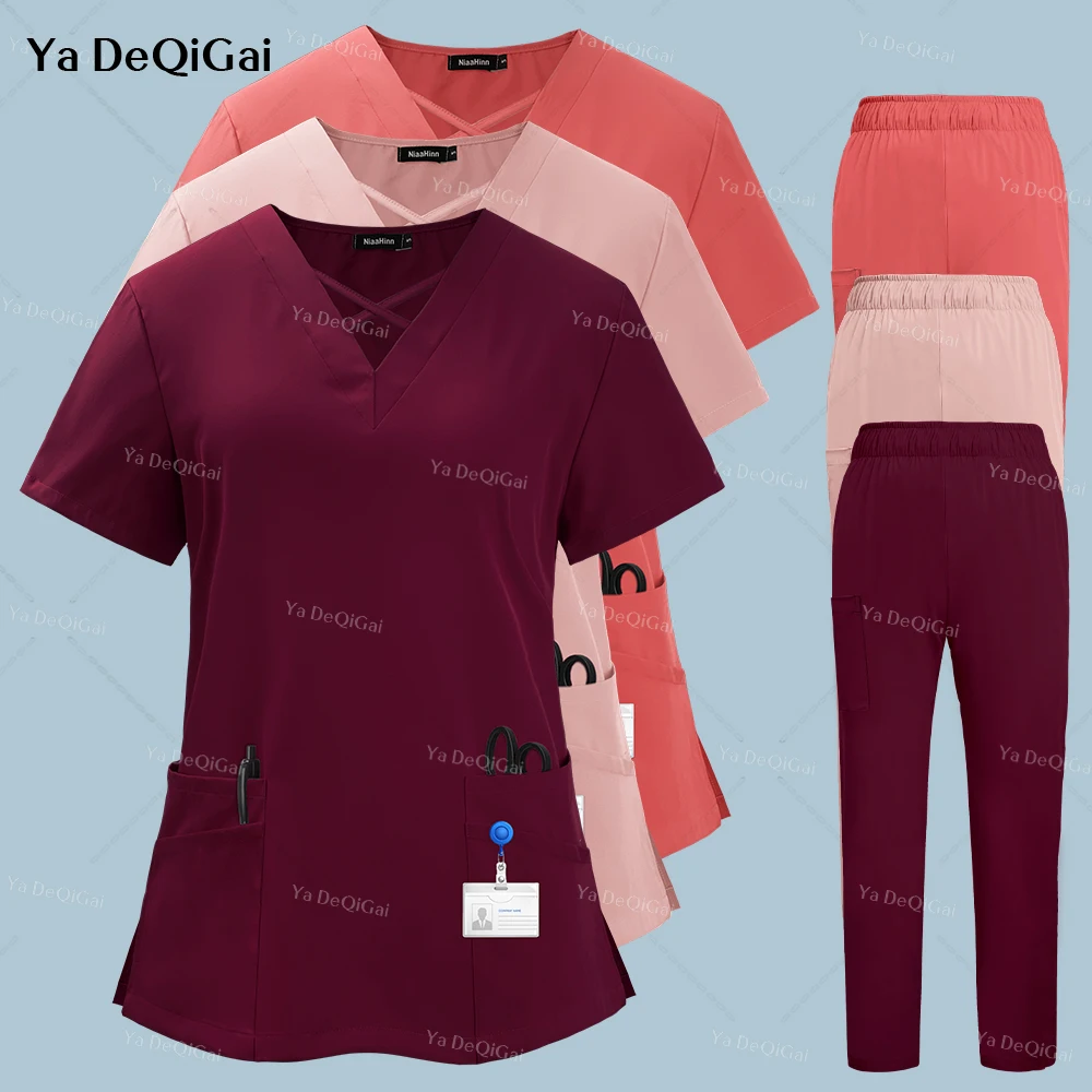 

Fashion Scrubs Suit Uniform Clinical Uniform Hospital Scrub Joggers Medical Clothing Doctor Nursing Uniform Scrubs for Women Set