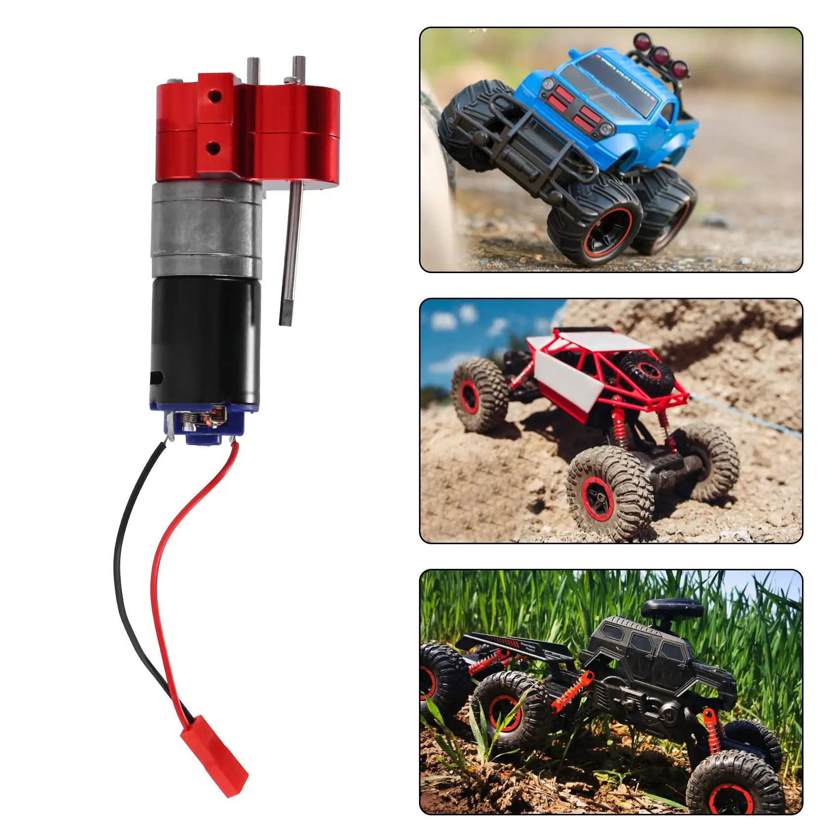 A63T-Metal 370 Motor Gearbox Gear Box For WPL C14 C24 B24 B36 MN D90 D99 MN99S RC Car Upgrade Parts