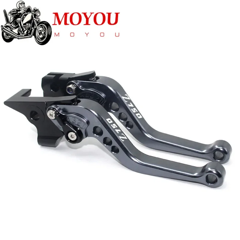 For KAWASAKI Z750 Z 750 2007-2012 Motorcycle Accessories CNC Short Brake Clutch Levers LOGO Z750 Motorbike Black