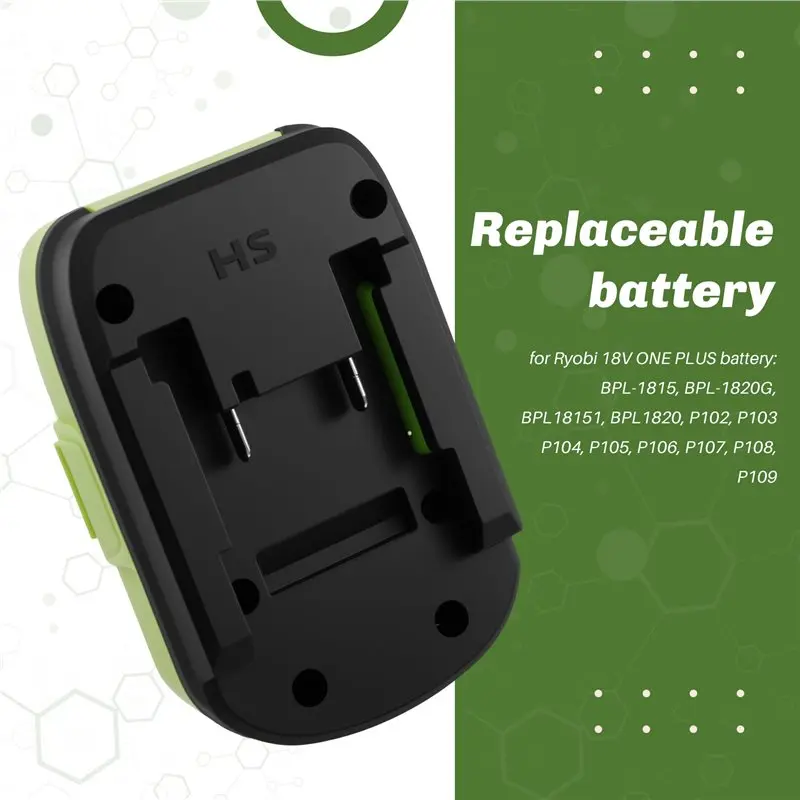 

N96R EIN18RL Battery Adapter Converter For 18V Lithium Batteries& For Ryobi 18V Cordless Power Tools Including Drill