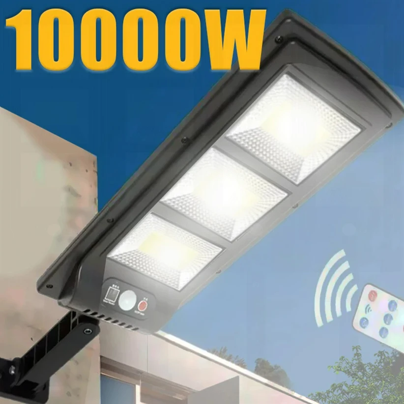 

10000W Solar Street Light Outdoor Human Motion Sensing Courtyard Light High-Power Waterproof and Super Bright Outdoor Lighting