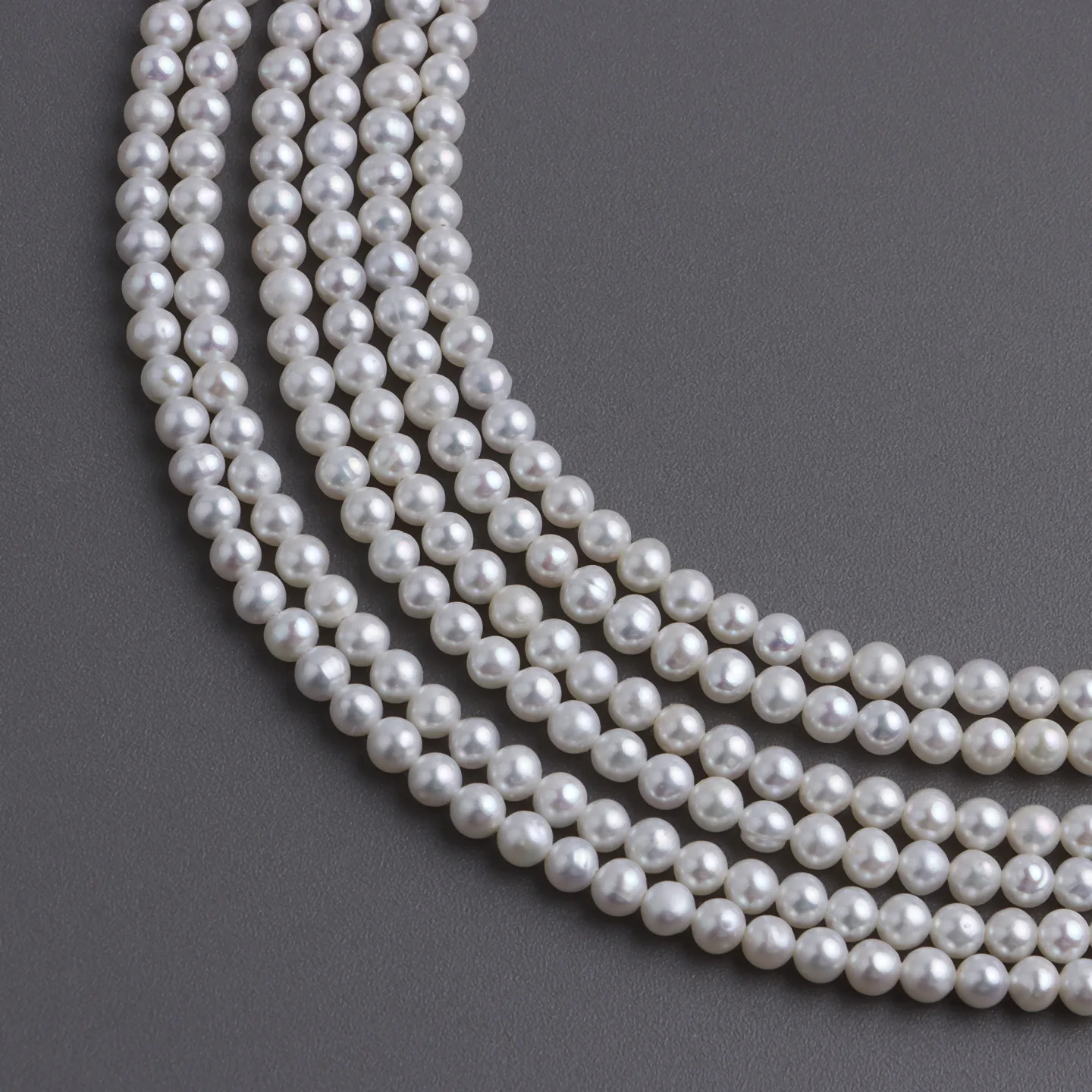 

Strong Light 4mm Near Round Beads Natural Freshwater Pearl Loose Beads Bracelet Necklace Handmade DIY Jewelry Accessories