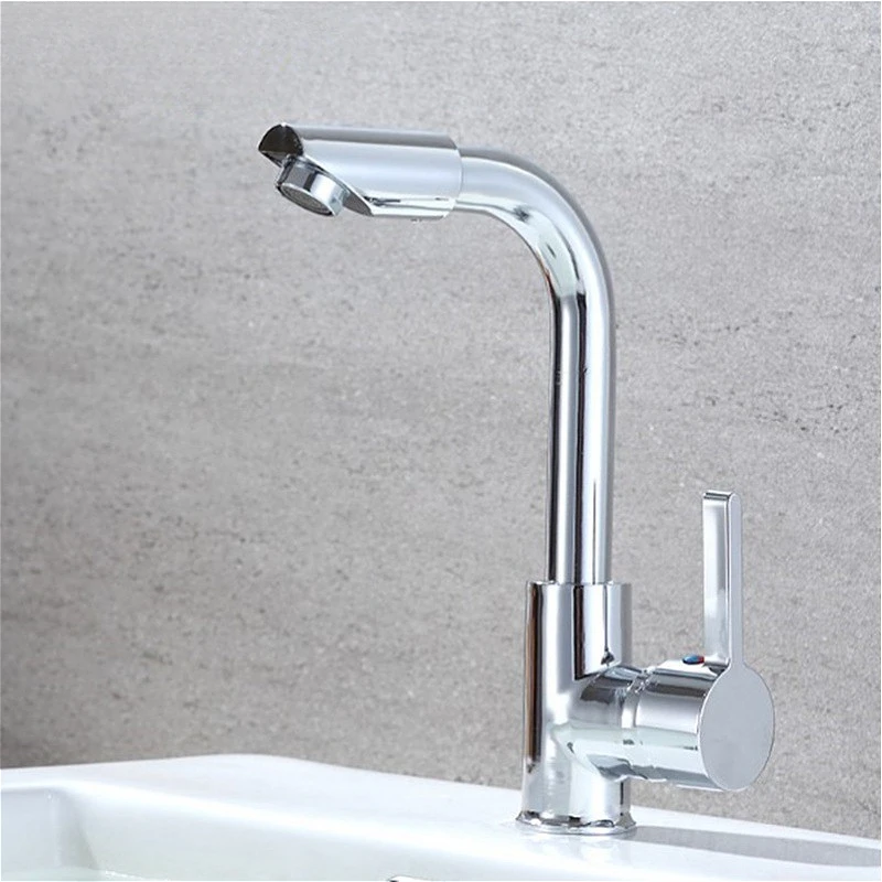 

Hot and Cold Faucet Bathroom Wash Basin Single Handle Tap 360° Rotating Faucet Zinc Alloy Toilet Basin Faucets Kitchen Tap