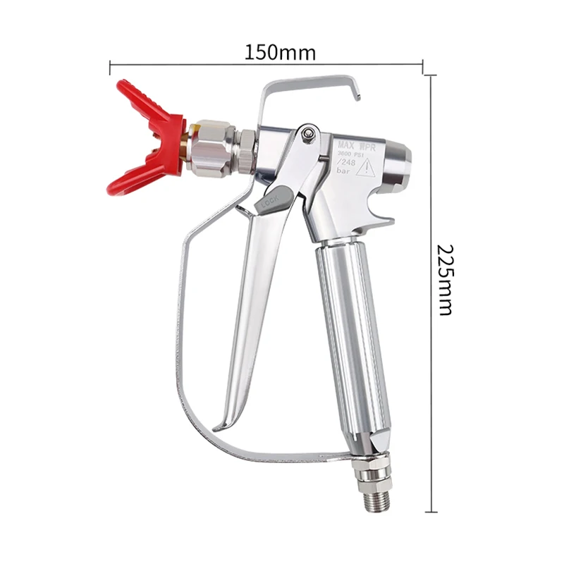 Airless Paint Spray Gun With Nozzle 517 Painting Pistol Nozzle Guard and 5 Pcs Spray Gun Filter  for Home Decorate Wall Coating