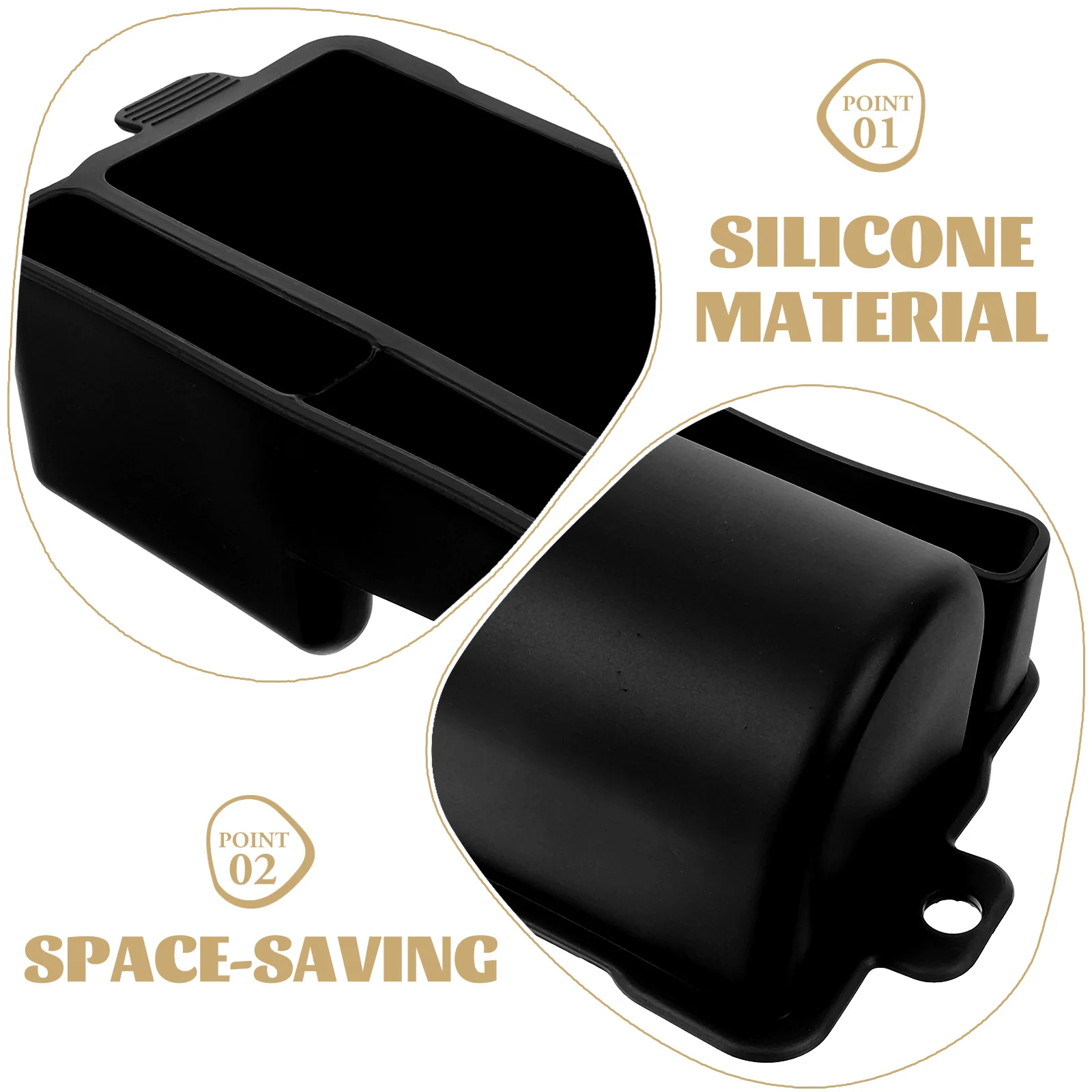

Silicone Grease Cup Liner Black BBQ Grill Drip Pan Accessories Reusable Oil Collector Camping Supply Portable Storage Option
