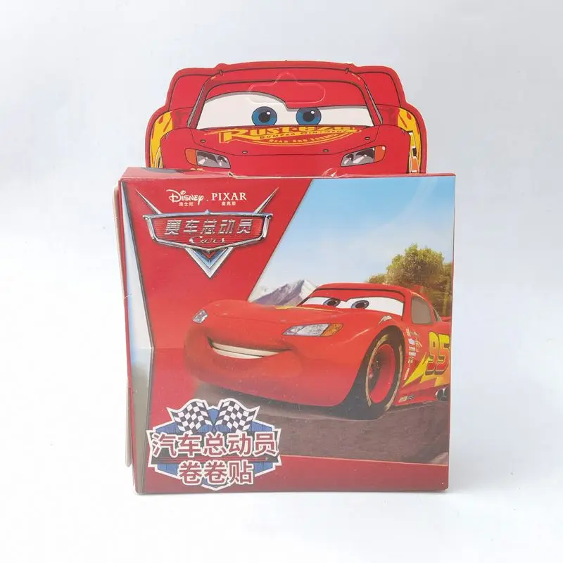 New Disney Cars Lightning McQueen Animation Cartoon Roll Stickers Creative Anime Peripheral Decorative Stickers Children\'s Toys