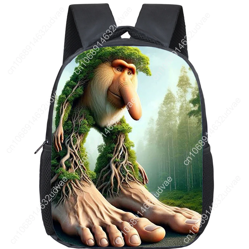 12inch Funny Italian Brainrot Children Backpack Tung Tung Tung Sahur School Bags for Boys Girl Kindergarten Bookbag Kids Mochila